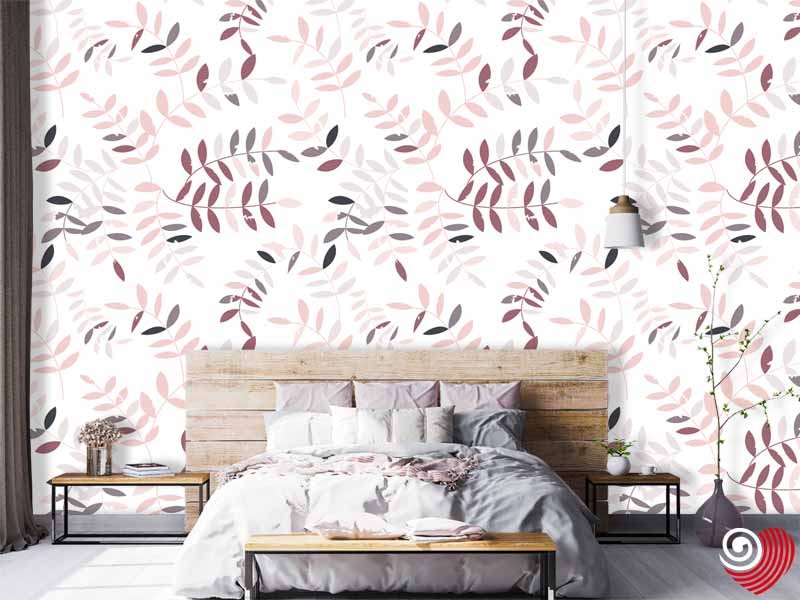 Naadloos bloemenbehang in retro Scandinavische stijl